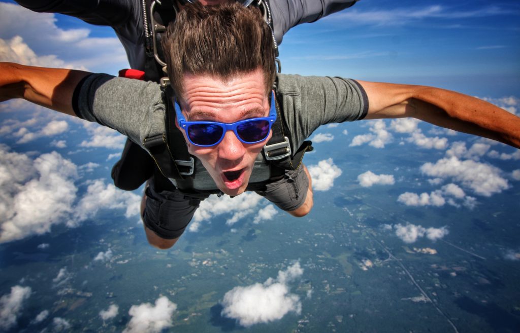 Skydiving over Connecticut