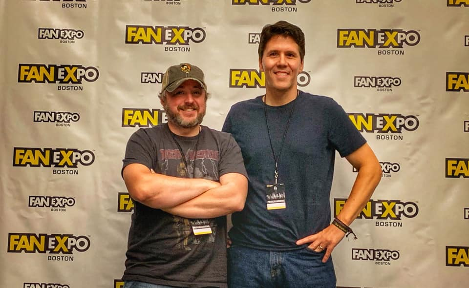 Jeff and his New England Legends co-host Ray Auger speaking at Boston's FanExpo 2019.